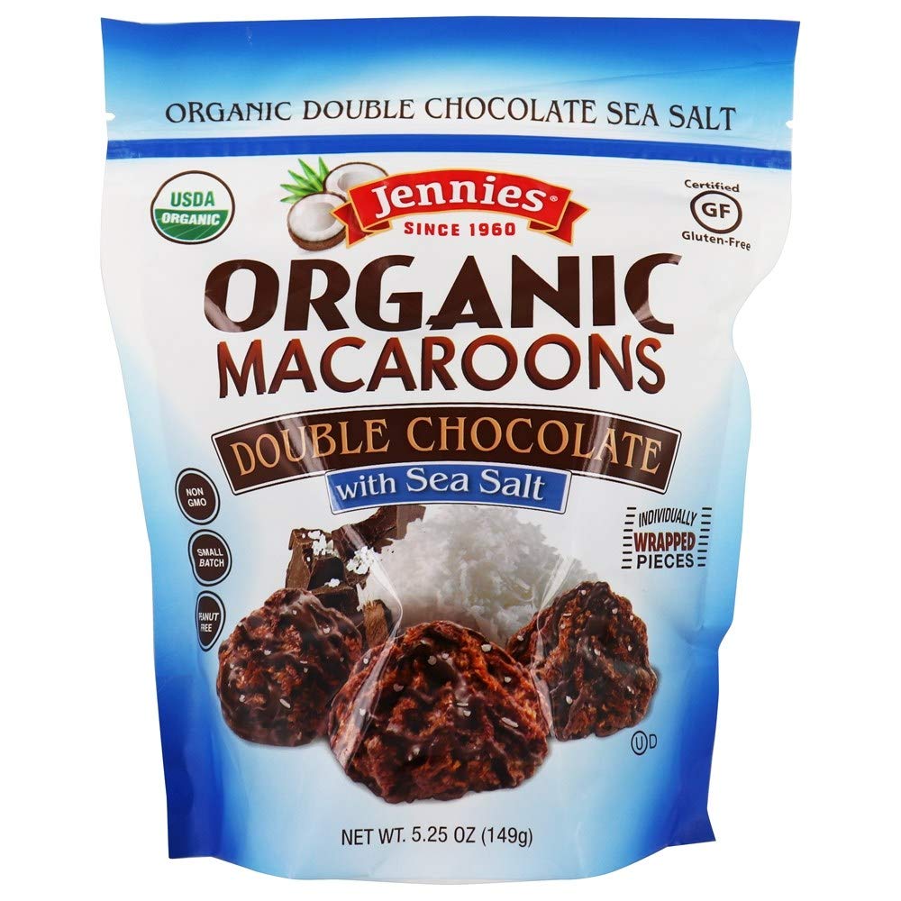 Jennies - Organic Macaroons Double Chocolate With Sea Salt - 5.25 Oz.