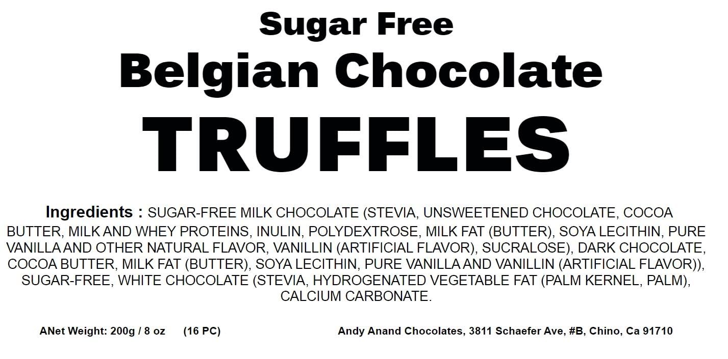 Andy Anand Sugar Free Belgian Chocolate Truffles | Exquisitely Delicious, You Won'T Believe They'Re Sugar-Free | Diabetic-Friend