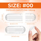 Angtai JN Gelatin compact pieces Size 00 - Empty Pill Gel Caps, 500 Count, Gluten Free, Non-GMO, Halal Certified