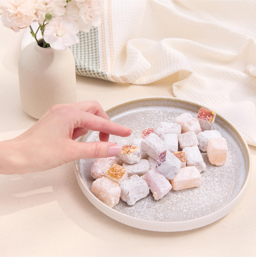 Liberty Orchards Turkish Delight - Premium Chewy Gourmet Vegan Candy 10 Oz.