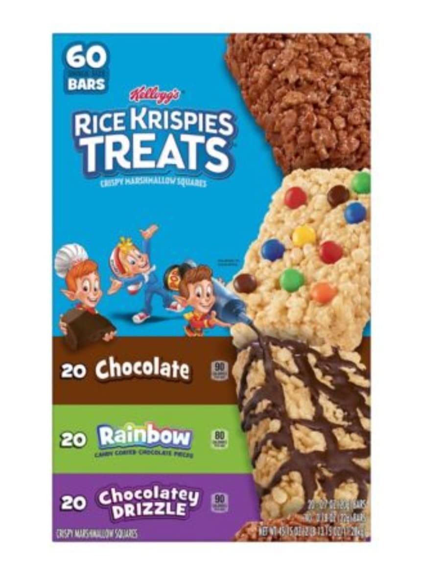 Kelloggs Rice Krispies   Snack Bars Variety Pack, 60 Ct