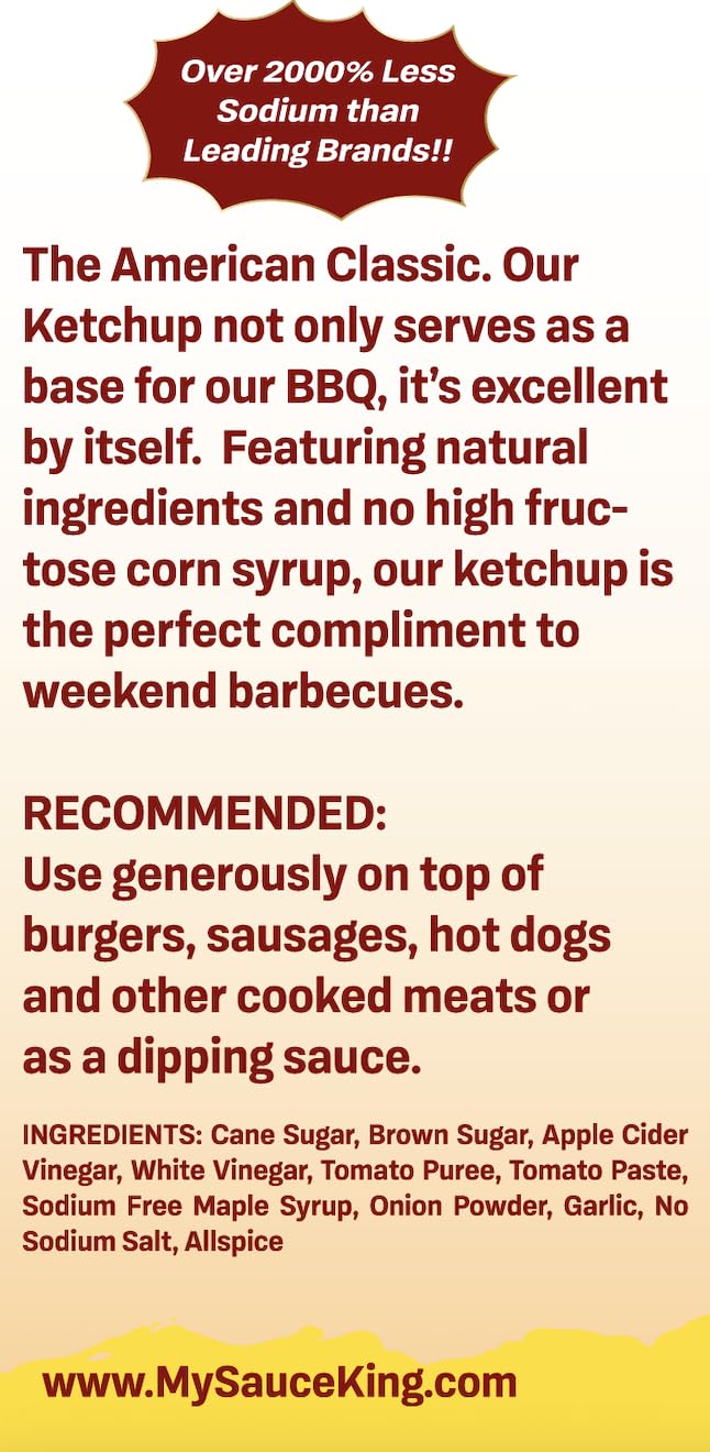 Sauce King Original Low Sodium Ketchup