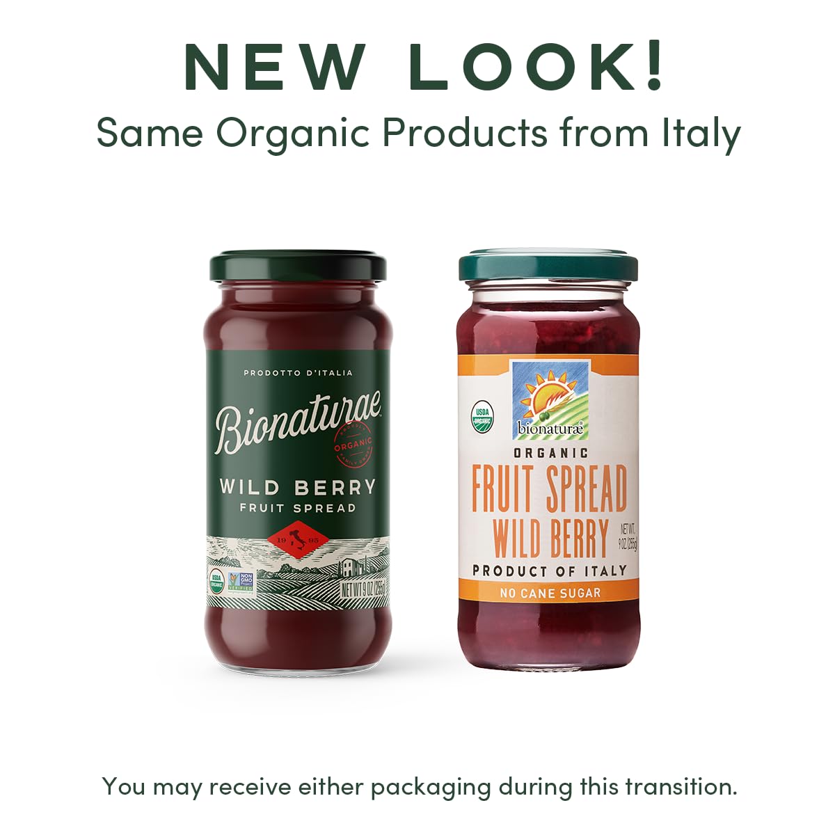 Bionaturae Organic Wild Berry Fruit Spread - Jelly Organic, Non-GMO, USDA Certified, No Sugar Added, No Preservatives, Organic F