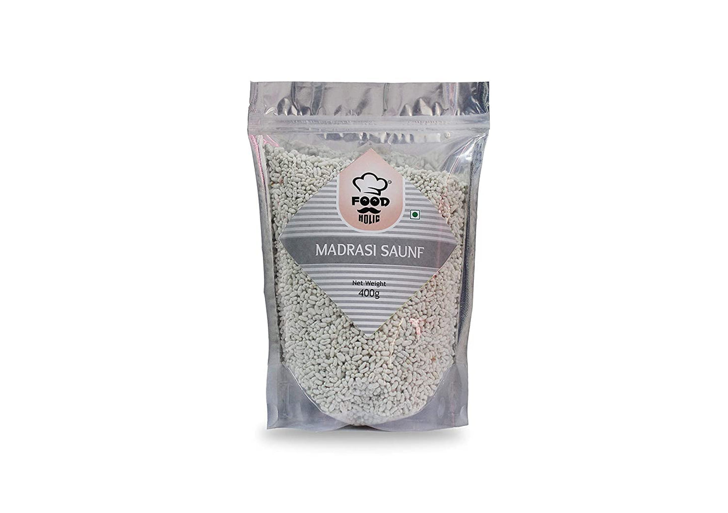Foodholic Peppermint Mouth Freshener White Sweet Fennel Seeds Mukhwas (Madrasi Saunf / White saunf ) (400 Gm)_Packing May Vary