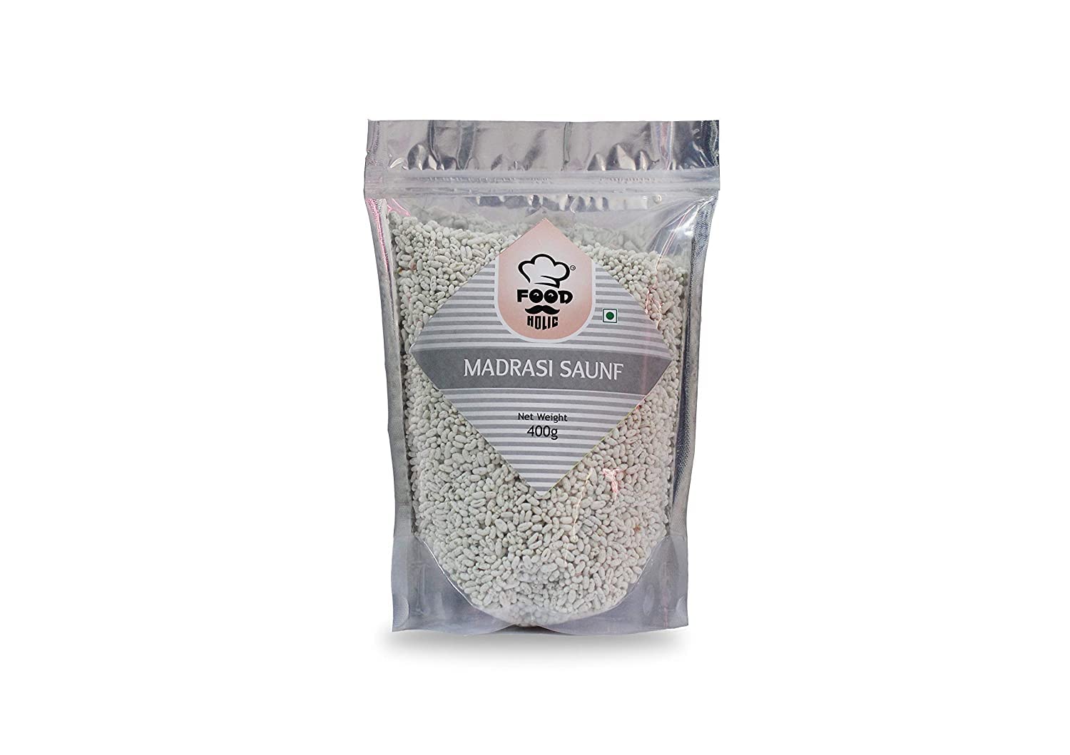Foodholic Peppermint Mouth Freshener White Sweet Fennel Seeds Mukhwas (Madrasi Saunf / White saunf ) (400 Gm)_Packing May Vary