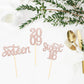 Partico 24 Pcs Cupcake Toppers, Sweet 16 Rose Gold Glitter Decorations, Paper, for 16th Birthday Party