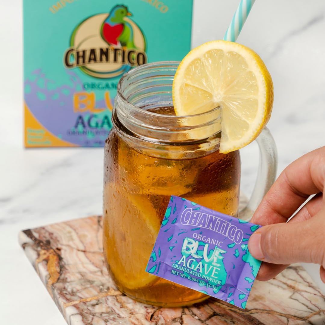 Chantico Organic Granulated Agave Powder, Low Glycemic Sweetener, 35 Sachets, 0.085 Ounce Each