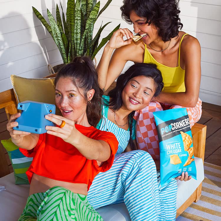 Popcorners Popped Corn Snacks White Cheddar, 12 Oz