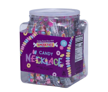 Smarties Candy Necklace - Gluten Free & Vegan Fruit Flavored Hard Candy - 36 Count, 1.66 Pound