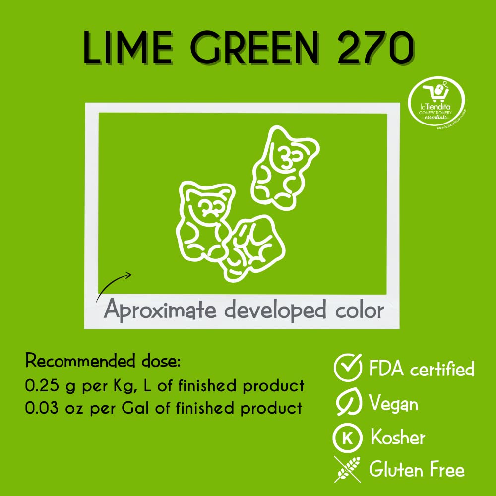 Deiman Artificial Food Color Lime Green 270 (3.5 Oz)