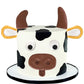 Rsstarxi Cute Cow Cake Topper Set - Clay Birthday Party Decorations for Kids - Design 13