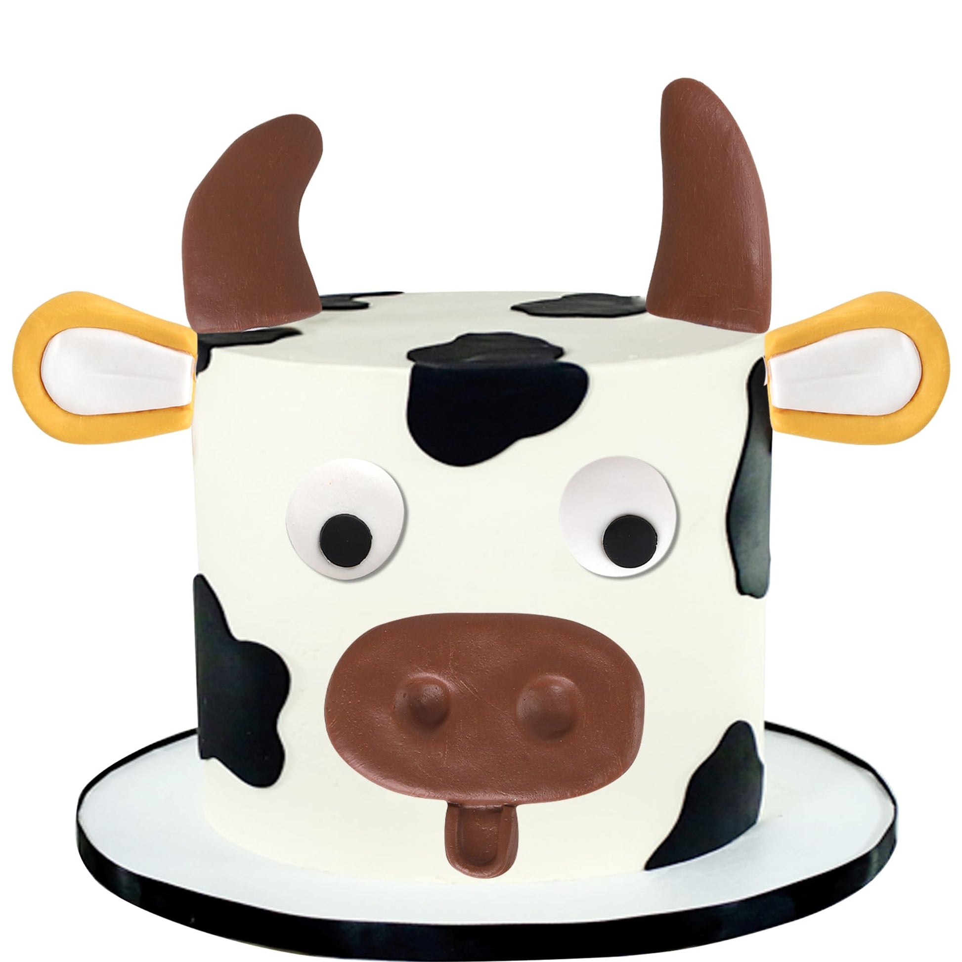 Rsstarxi Cute Cow Cake Topper Set - Clay Birthday Party Decorations for Kids - Design 13