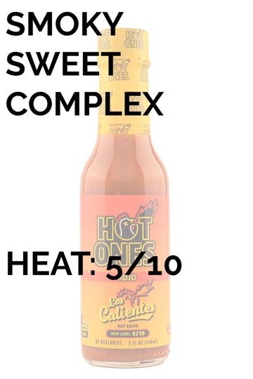 HOT ONES Los Calientes Rojo Hot Sauce, Natural Ingredients, Smoked Red Jalapeno & Habanero, 5 fl oz Bottle