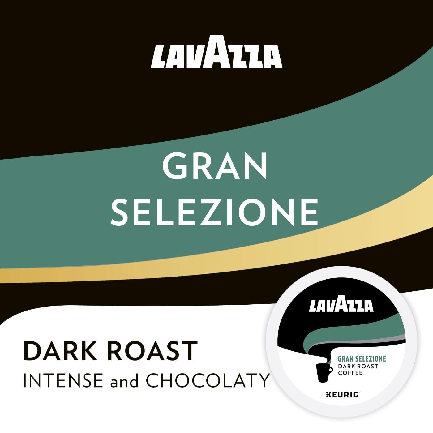 Lavazza Gran Selezione Single-Serve Coffee K-Cup Pods for Keurig Brewer  Dark Roast  32Count Box  (Pack Of 4) 100% Arabica  Rainforest Alliance Certified 100% sustainably grown  Value Pack