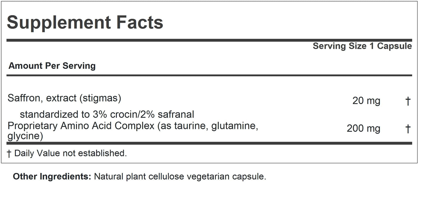 ANDREW LESSMAN Saffron compact pieces - 20mg - Promotes Positive Mood - 30 Count
