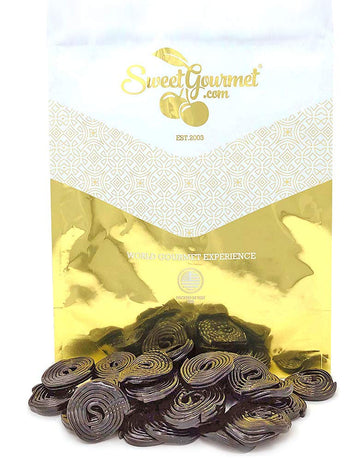 Italian Black Licorice Wheels | Bulk Candy | Natural Colors and Flavors, GMO Free | 2 Pounds