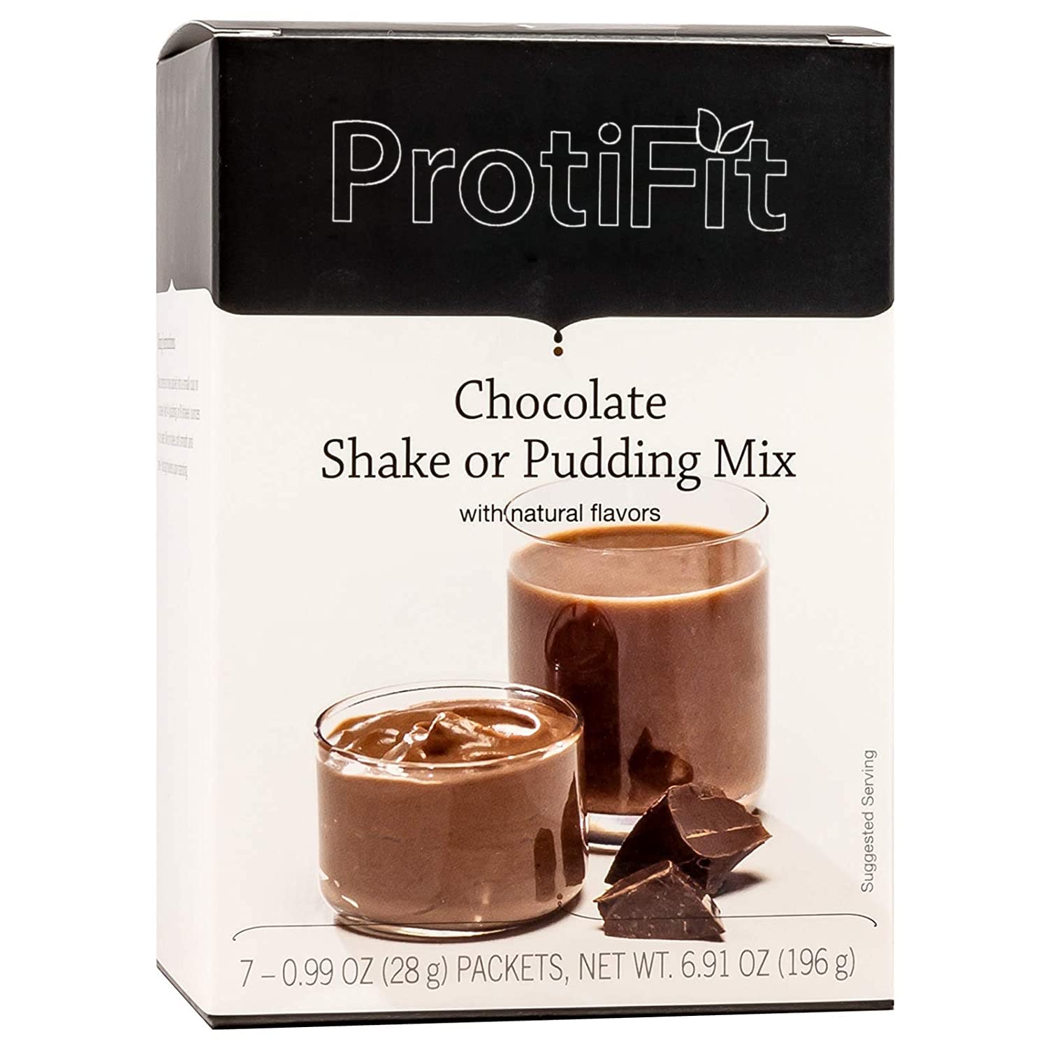 ProtiFit High Protein Pudding/Shake Mix, 15g Protein, Low Calorie, 7 oz, Chocolate Flavor
