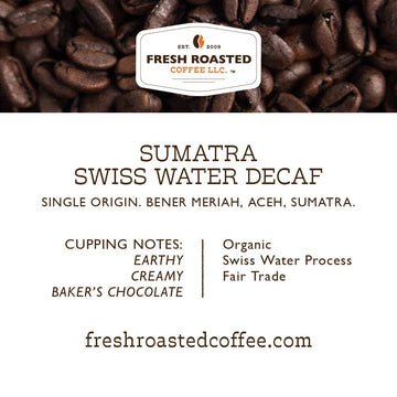 Fresh Roasted Coffee, Organic Sumatra Water-Processed Decaf | Single Origin | Medium Roast | Rfa Kosher | K-Cup Compatible | 72