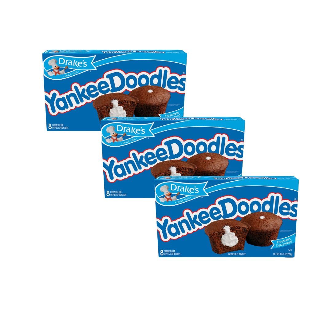 3 Pack Yankee Doodles Cream-Filled Chocolate Cakes