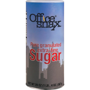 Office Snax Sugar Canister, 1.4 Pound Canister (Pack Of 6)