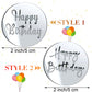Blulu Acrylic Cake Toppers - 20 Pieces Round Engraved Disc for Cupcake Decoration, Silver
