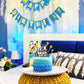 Pargleev Glittery 40th Birthday Cake Topper, Personalised Party Decoration, Black Gold, Paper