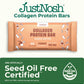 Justnosh ?P?Eanut Butter Collagen Protein Bars – 16G Protein, 10G Collagen | Gluten & Dairy Free, Low Fodmap, Seed Oil Free (12 Pack)