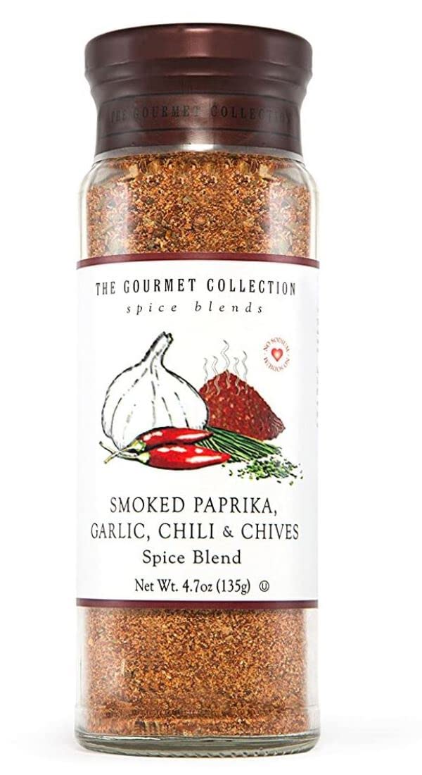 Dangold Smoked Paprika, Garlic, Chili & Chives Spice Blend - Salt Free Seasonings for Cooking Chicken, Beef, Pork, Fish - 4.7 Ounce