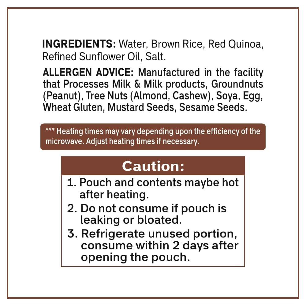 Eat Regal Ready to Eat Brown Rice with Quinoa Pack of 6, 8.8 Ounce | Microwaveable Ready to Heat | Easy Dinner Side | Healthy Si