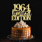 Limited Edition 1964 Cake Topper 61Th Birthday Happy Birthday Cake Topper Men And Women Cheer 61 Years Old Handmade Golden Glitt