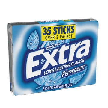 Wrigleys Extra Peppermint Chewing Gum Sugar Free Stick Rp 35 Ct
