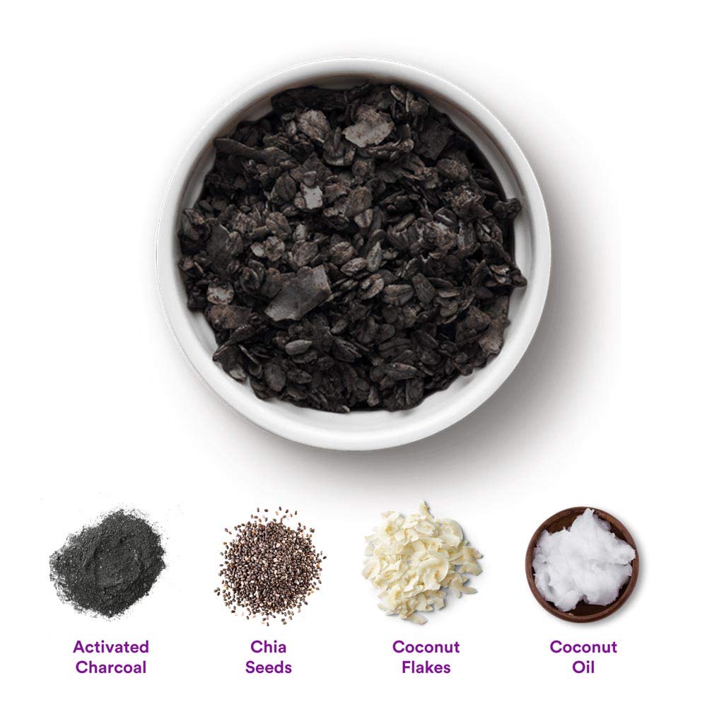 Gr8Nola Black Coco (Charcoal) Chia - Healthy, Low Sugar, Vegan Granola Cereal - Made With Superfoods Chia Seeds And Activated Ch