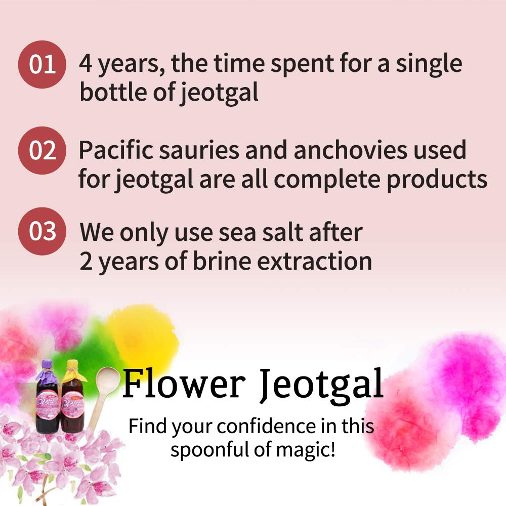 HELLO KFOOD Ggotjeotgal Fermented Korean Seasoning Sauce - Crab & Anchovy, 11.15 fl. oz. - Traditional K-food, No Fishy Smell