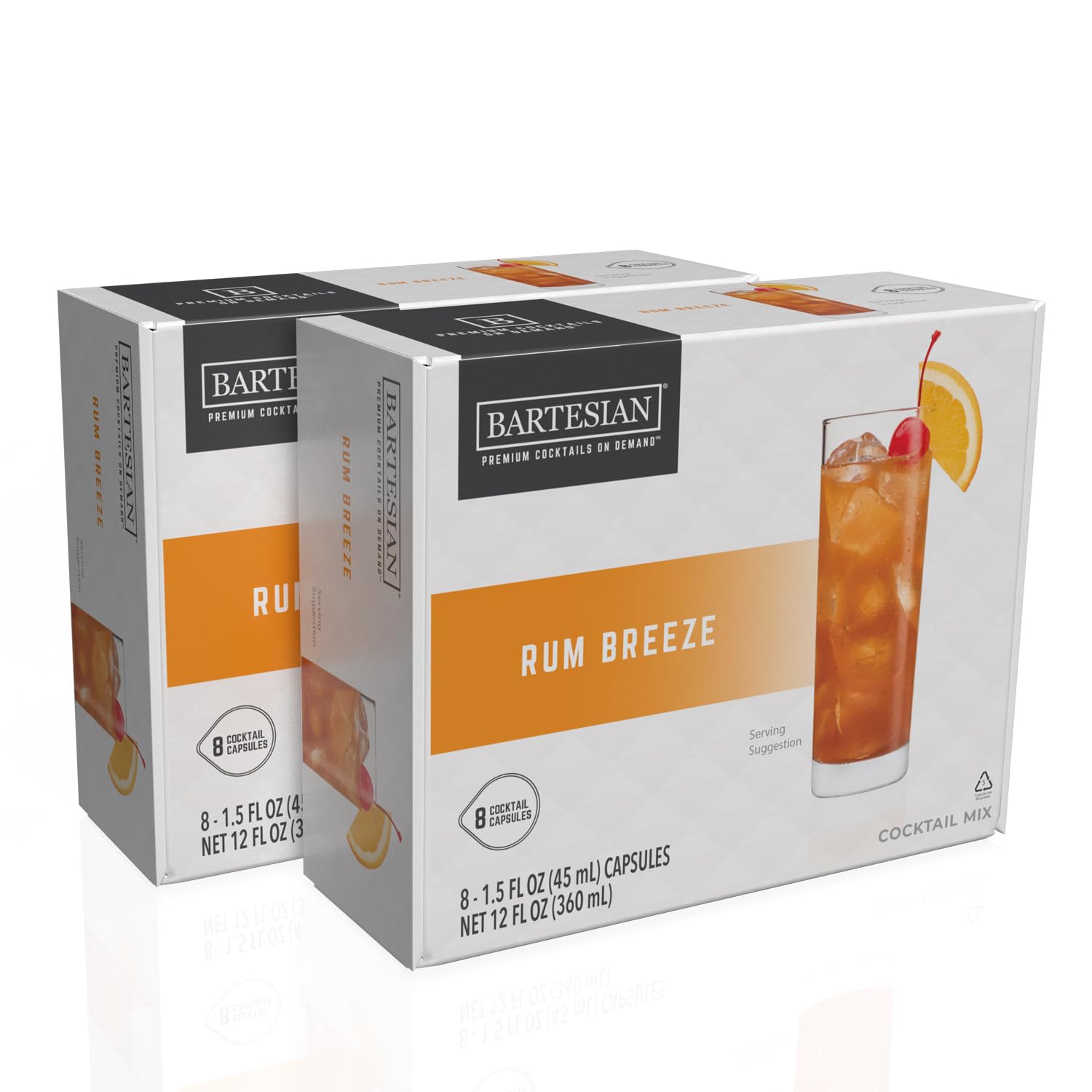 Bartesian 16-Pack Rum Breeze Mixer Capsules for Cocktail Machine