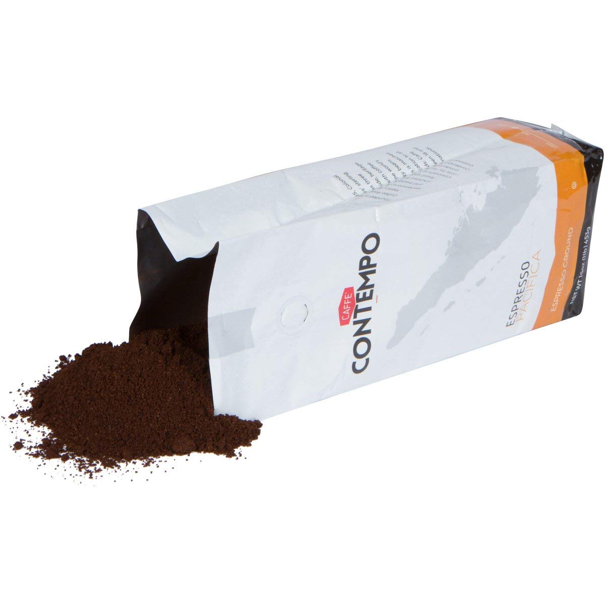 CAFFE CONTEMPO Ground Espresso Pacifica Blend, Dark Roast, 16 Ounce