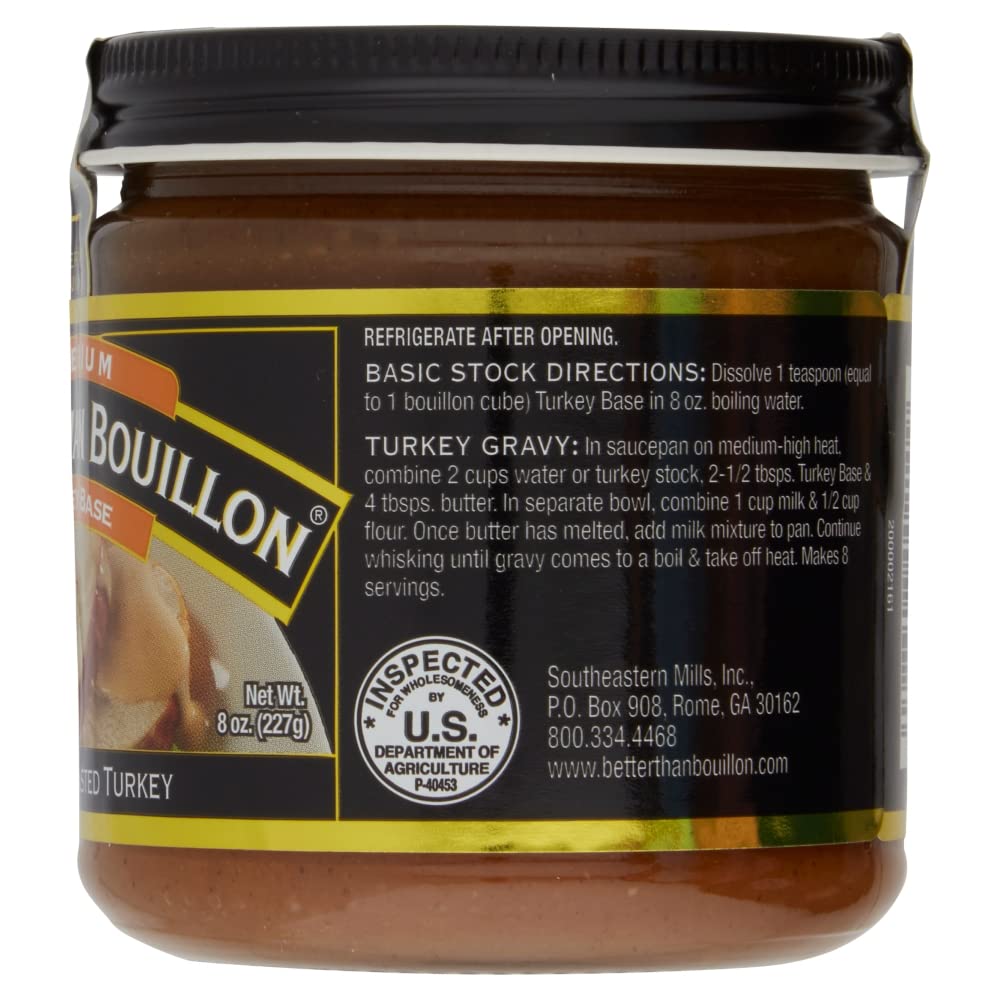 Better Than Bouillon Premium Turkey Base, Roasted Turkey Flavor, 8 Ounce (Pack of 2)