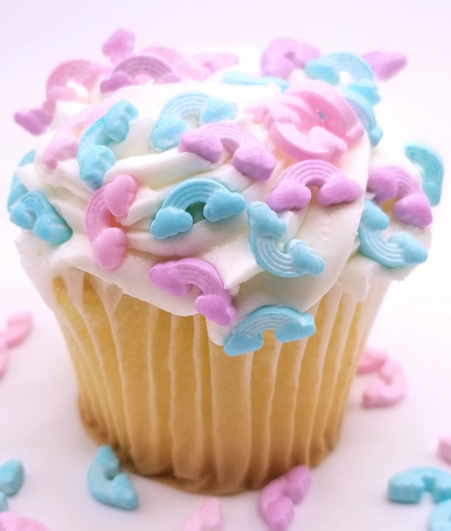 NCS Pink, Purple, and Blue Rainbow with Clouds Edible Candy Sprinkles, 8 ounces - Great for Cupcakes, Cookies, Cakes, Cakes Pops