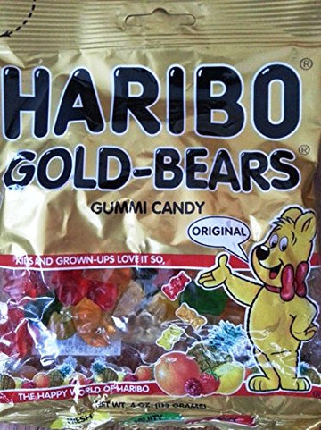 Haribo Gold-Bears Gummi Candy Original 4 Oz (Pack Of 8)