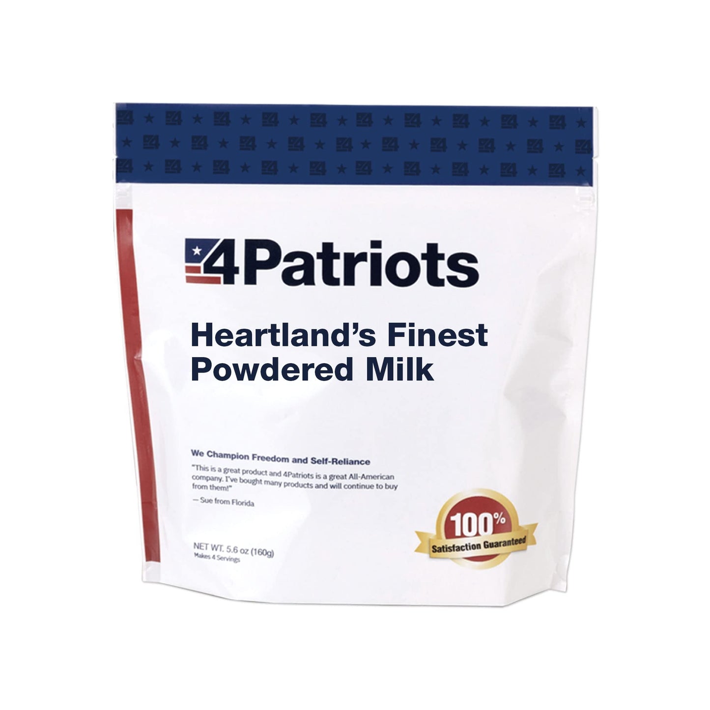 4Patriots Powdered Milk - Survival Milk, Long-Lasting Shelf Life, 5.6 oz Pack