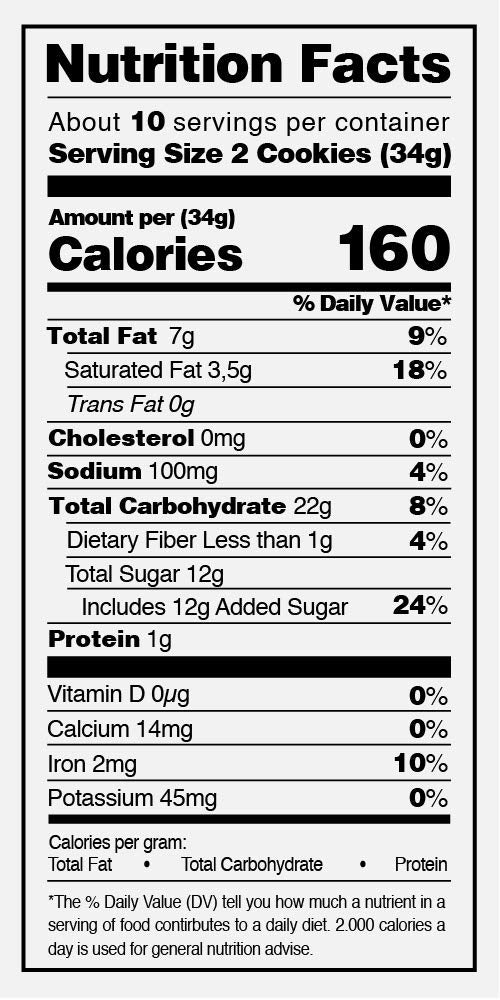 Tru-Blu Duplex Cookies with Chocolate & Vanilla Cream | No artificial ingredients | No High Fructose Corn Syrup | Made in the US