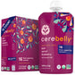 Cerebelly Organic Baby Food Pouches, Beet Carrot Blueberry Purees, 16 Nutrients, No Added Sugar, Fiber & Non-GMO, 4oz, 12 Pack
