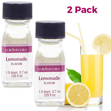 Lorann Lemonade Ss Flavor Flavor, 1 Dram Bottle (.0125 Fl Oz - 3.7Ml - 1 Teaspoon) - 2 Pack