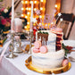 Pargleev Glittery 60th Birthday Cake Topper, Rose Gold Star Design, Personalised Party Decoration for Men and Women