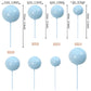 Rssta i Mini Balloon Cake Topper Set, 30 PCS Foam and Pearl Balls, Blue, Model XM237-blue, Ideal for Baby Shower and Birthday Party Decorations