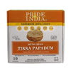 Pride Of India - Tikka Curry Mung Bean Papadum Lentil Crisp, Pack of 6-10 count (3.53oz - 100gm) - Instant Microwaveable Vegan H