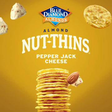 Blue Diamond - Nut Thin Crackers - Pepper Jack - Case Of 12 - 4.25 Oz.