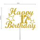 17 Birthday Cake Topper Gold Glitter, Party Decoration Ideas, Premium Quality, Sturdy Doubled Sided Glitter, Acrylic Stick. Made