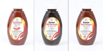 Q-Rapha Classic Gochujang, Korean BBQ Marinade, and Bibim Gochujang - 3 pack