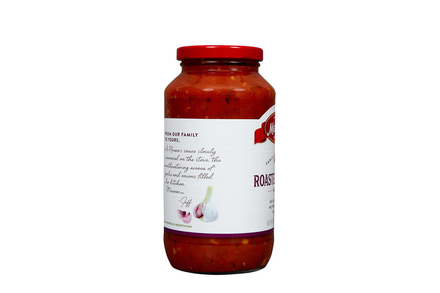 Mezzetta Family Recipes Roasted Garlic Sauce | Vegan, Non-Gmo, Gluten Free, Preservative Free | 25 Ounce Jar (Pack Of 2)