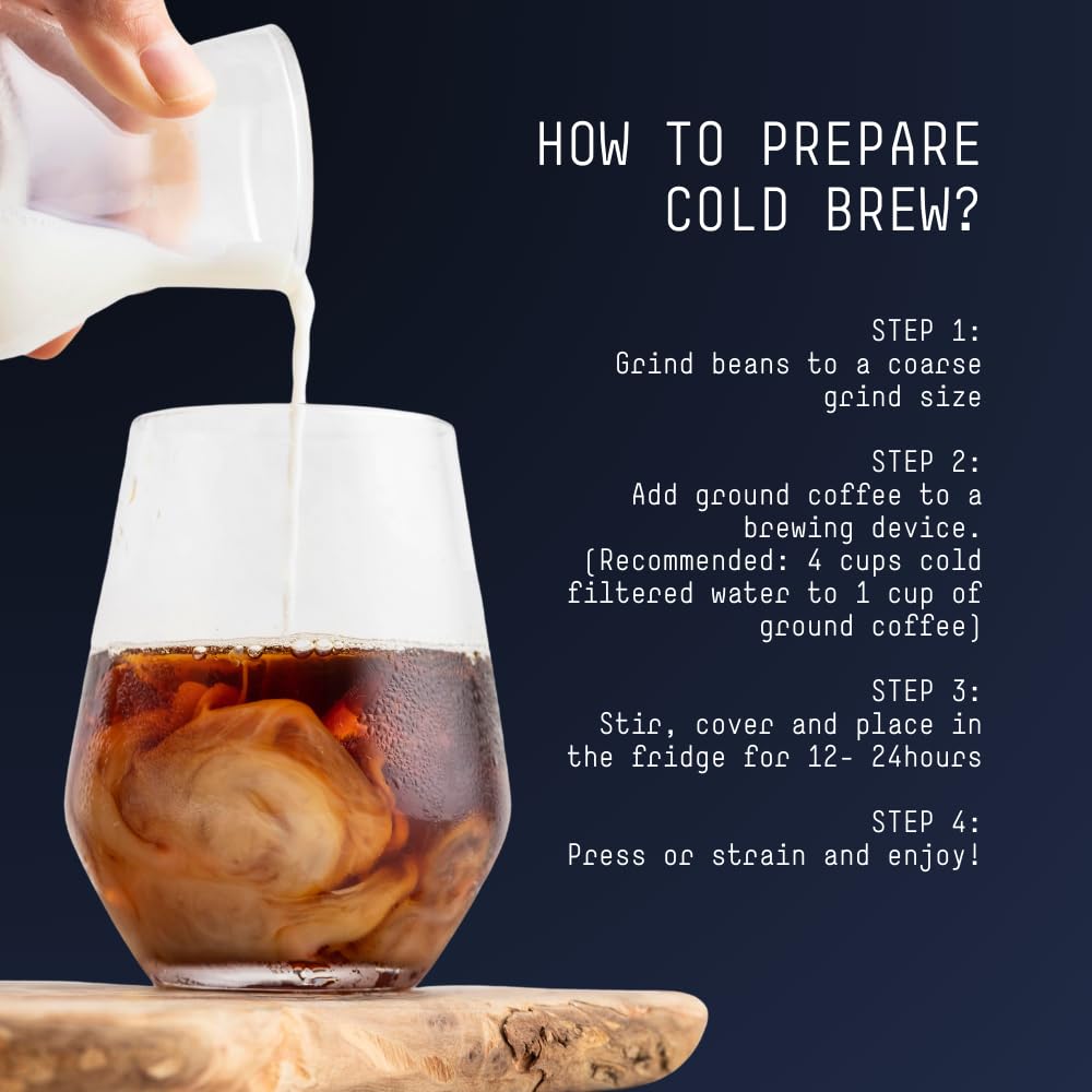 STONE STREET COFFEE COMPANY Cold Brew Flavored Coffee, Natural Hazelnut, Low Acid, Dark Roast, 1 LB